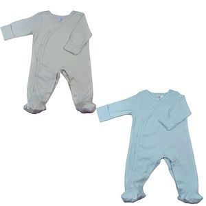 2PK ORGANIC COTTON ONE-PIECE FOOTIE BABY ROMPER